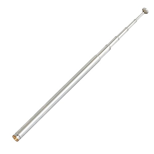 2mm Dia Female Thread FM Radio TV 6 Sections Telescopic Antenna 480mm