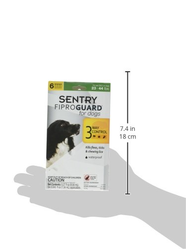 SENTRY Fiproguard Flea and Tick Topical for Dogs, 23-44 lbs, 6 Month Supply - Thumbnail 4