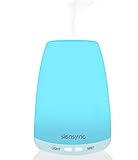 Essential Oil Diffuser [2016 New Version!]Siensync(TM) 100ML Ultrasonic Cool Mist Humidifier Timer Setting Waterless Auto Shut-off Aroma Diffuser with 7 Color LED Lights for Office, Home