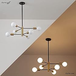 RUIYEY Modern Chandeliers for Dining Room, Black