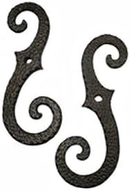 John Wright 088256 Slightly Stippled Scroll with Lag - Pair
