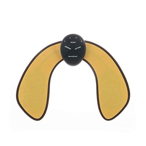 InnovaGoods - Patch Électrostimulateur EMS pour Fessiers et Cervicales, Fortifie et Tonifie, Anti-cellulite, 6 Programmes d’entrainement, 8 Niveaux d'Intensité, Or, Taille Unique, Plastique