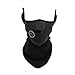massmall Neoprene Winter Snowboard Ski Half Face Mask Soft Cotton Fleece Neck Ear Warmer Protection Vented Fitted Velcro Adjustable Close Biker Motorcycle Facemask
