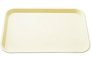 EASYTODENTA Autoclavable Dental Dentist Instrument Tray Plastic Procedure Flat Tray 13.39''x 9.45''x0.87'' (Yellow)