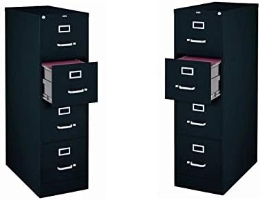 Pemberly Row 4 Drawer 26 5 Deep Letter File Cabinet In Black Fully Assembled