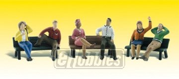 N Scenic Accents People on Benches (6 Figures & 3 Benches)