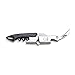 Pocket Prestige Waiters Corkscrew By Coutale Sommelier - Black - French Patented Spring-Loaded Double Lever Wine Bottle Opener for Bartenders and Gifts - Sharp Micro-Serrated Knife