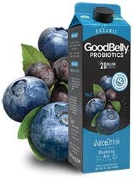 Goodbelly, Probiotics, Organic Non-GMO Juice, 32 oz. (6 Count) (Blueberry Acai)