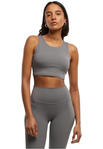 Urban Classics Tb7811-ladies Sports Bra Low Back T-Shirt, Gris Senior, S Femmes
