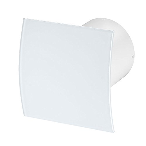 Armar Trading LTD 125mm Bathroom Extractor Fan with Smoke Check Valve, Modern Kitchen Aerator with Front Panel, White