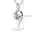 Haluoo Dainty 925 Sterling Silver Infinity Cross Pendant Clavicle Necklace Sparkling Elegant Diamond Pendant Fine Sweater Chain Necklace for Women Bridal Wedding Anniversary Jewelry (Silver Plated)thumb 2