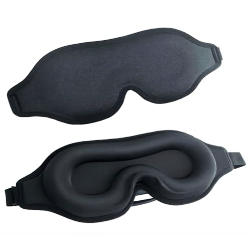 Máscara de Dormir 3D Blackout Total – Tapa Olho Confortável com Bloqueio de Luz – Ideal para Sono Profundo, Viagem e Descanso Premium