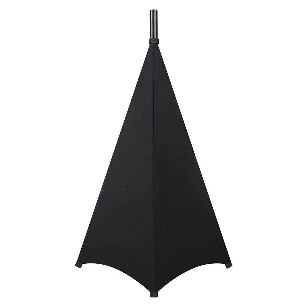 WANGCL Speaker Stand Cover Tripod Scrim Stand Skirt DJ Bag 360 Degree Cover for Speaker Lighting with Storage Bag (Black 1 Pack)