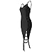 YOMISOY Women Sxey Bandage Hollow Out Backless Solid Spaghetti Strap Summer Long Maxi Outfits Dress,Black,Medium