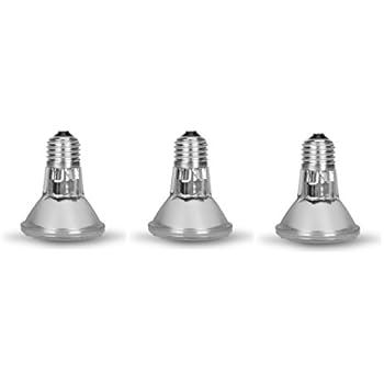 Par 20 3 Pack FL25 50PAR20/FL 50 Watt Halogen Spot Light Bulb Replacement 120V 130V Base Flood Beam Lighting Range Hood Oven PAR20 Reflector Excel Bulbs DL Kitchen Bathroom Ceiling Can Lamp 50W E26 3P