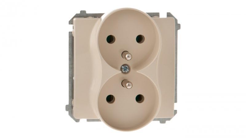 Kontakt-Simon BMGZ2M.01/12 Socket Beige Plastic IP20, 250 V 75 mm 45 mm