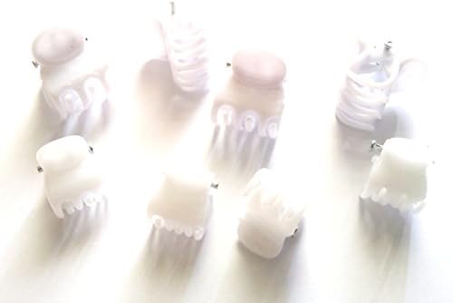 20 Pcs White Hair Claw Clips Mix Size
