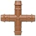 Netafim TLCROS 25-Pack, 17mm Barb Cross Drip Tubing Connector