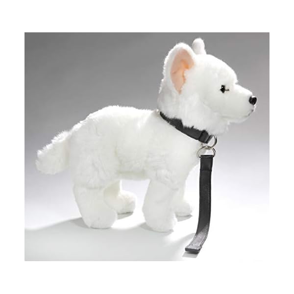 Carl Dick Weißer Schäferhund mit Leine stehend, Hund, Plüschtier, Kuscheltier ca. 26cm lang, ca. 22cm hoch 3485 – Bild 5
