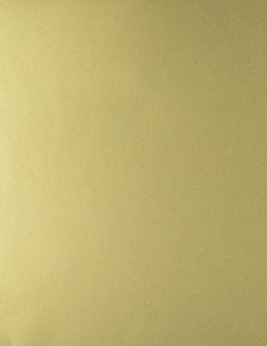 Shimmer Intense Gold 8-1/2-x-11 Cardstock Paper 25-pk - PaperPapers 2pBasics 290 GSM (107lb Cover) Letter Size Card Stock Paper - Business, Card Making, Designers, Professional and DIY Projects