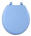 Soft Standard Vinyl Toilet Seat, Light Blue - 17 Inch Soft Vinyl Cover with Comfort Foam Cushioning - Fits All Standard Size Fixtures - Easy to Install Fantasia by Achim Home Decor