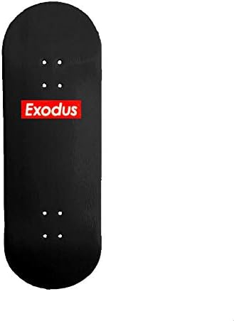 Exodus Box Logo Fingerboard Deck (Black/Red, 32mm)