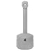 Justrite 26806 Polyethylene Personal Smokers Cease Fire Cigarette Butt Receptacle, 1 Gallon Capacity, 11" OD x 30" Height, Pewter Gray primary