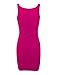 TAM WARE Women Slim Fit Zip Up Bodycon Mini Dress TWCWD079-HOTPINK-US S