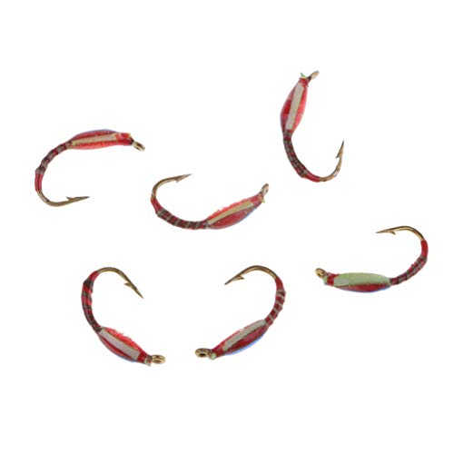 Sharplace 6pcs Mouches De Pêche Leurre Appâts Artificiel Buzzer Nymphe Vivid Durable