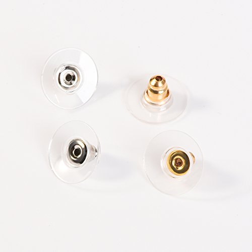 5 Bullet+Clutch+Earring+Safety+Silver