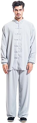 ICNBUYS Men's Kung Fu Tai Chi Uniform Cotton Silk