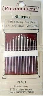 Piecemakers Hand Applique Sharps Sewing Needles Size 12 Pack of 20