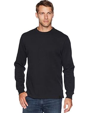 Mens Waffle Knit Thermal Crew Neck