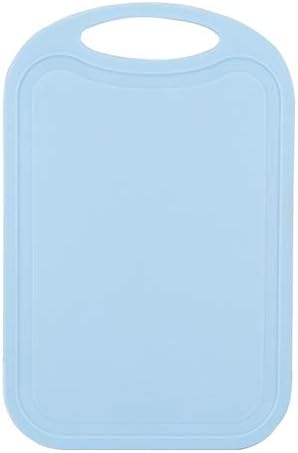 JunHenglr Plastic Cutting Board, Nonslip Plastic Cutting Board Food Fruit Chopping Block Mat Kitchen Cook Supply - Light Blue