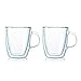 Bistro Double-Wall Glass Mug (Set of 2), 10 oz
