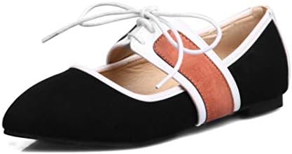 Women Ballet Flat Shoes Suede Pointed Toe Fashion Patchwork Female Summer Flats Non-Slip Mary Jane Shoes
