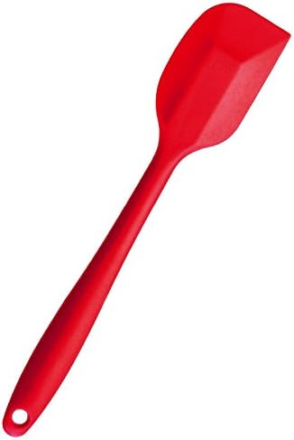Drewliet Premium Silicone Spatula (11") with Hygienic Solid Coating Heat-resistant Flexible Heads (Cherry Red)