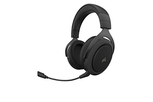 Corsair HS70 Pro Wireless Gaming Headset – 7.1 Surround Sound Headphones for PC – Discord Certified – 50mm Drivers – Carbon