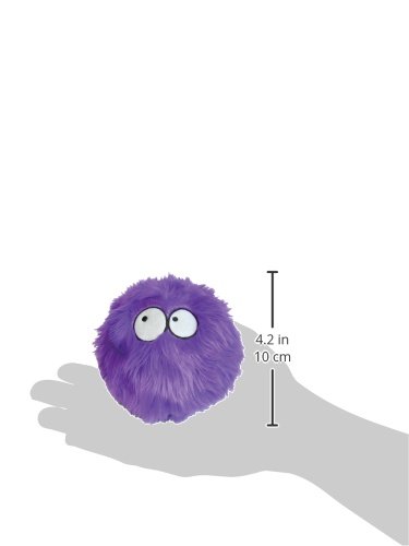 goDog Furballz Tough Plush Dog Toy with Chew Guard Technology, Purple, Small