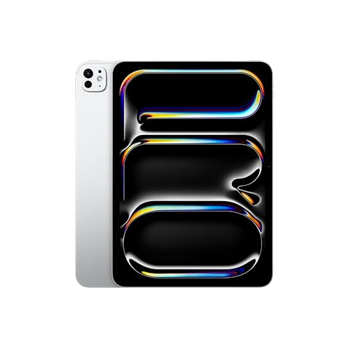 iPad Pro de 11 Pulgadas (M4): Ultra Retina XDR, 2 TB, cámara Frontal de 12 Mpx en Horizontal y Trasera de 12 Mpx, Wi-Fi 6E, Face ID, autonomía de Sol a Sol, Vidrio nanotexturizado - Plata