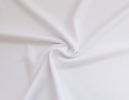 Scuba Knit 58" Wide Polyester Fabric by the Yard - White (24094)