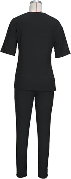LEMOSAW 2 PIECE OUTFITS FOR WOMEN SUMMER JOGGING SUIT MATCHING JOGGER SETS LOUNGE TRACKSUIT (BLACK,S)