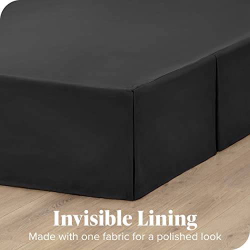 Bare Home Pleated Queen Bed Skirt 15Inch Tailored Drop Easy Fit