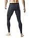 TSLA Men's Athletic Compression Pants, Thermal Wintergear Running Tights, Sports Leggings, Thermal Grey, Medium