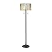 Serena D'italia Tiffany Style Lamps, Blue Contemporary Floor Lamp, Mosaic Stained Glass Lamp and Bronze Finish Base, Double Pull Chain (Blue, White, Yellow)