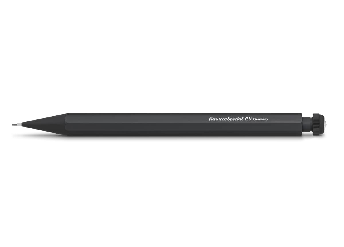 Kaweco SPECIAL Mechanical Pencil Black 0.9 mm I Lead Push Pencil Made of Aluminium 14 cm I Refillable with Eraser