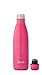 S'well Vacuum Insulated Stainless Steel Water Bottle, 17 oz, Bikini Pink with Matching Cap