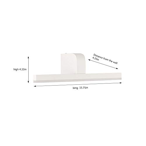 ECOBRT LED Bath Mirror Lamps 9W Vanity Lights in Bathroom Over Mirror White LED Wall Light Fixtures Indoor IP44 40cm Long 4000K