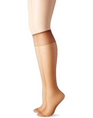 Silk Reflections Women's Knee High Reinforce Toe 2 Pack