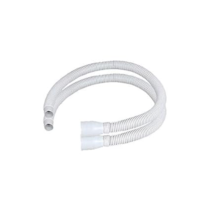 RENVOX Pvc Drain Pipe Long Socket Waste Pipe for Wash Basin/Kitchen sink Water out let Bathroom/Kitchen Sink Flexible PVC Waste Pipe Drain Hose/Outlet Tube Connector - 1003(Grey) set of 2